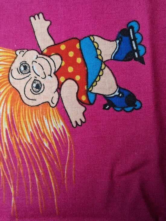 Troll Fabric Pink California Trolls Marcus Bros Sewing Material 1 Yard x 45.5" - Picture 6 of 13